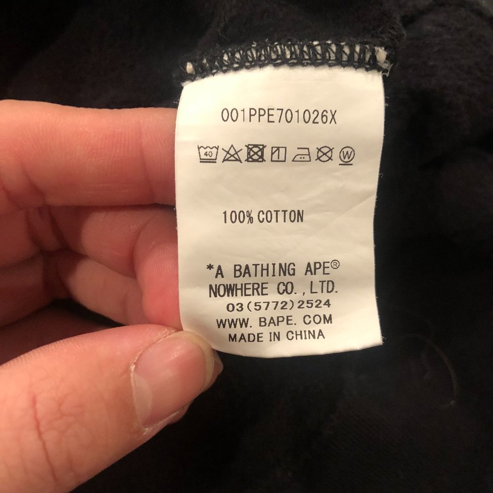BAPE "Big Ape Face" Black Pullover Hoodie - Picture 5 of 7